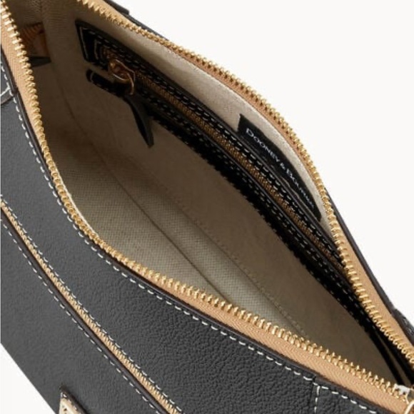 Dooney & Bourke Black Shoulder Bag with Gold Accents - Picture 3 of 8